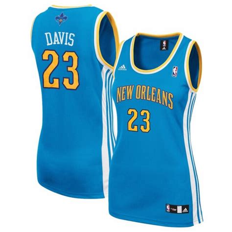 adidas Anthony Davis New Orleans Hornets NBA Women's Teal Replica Jersey